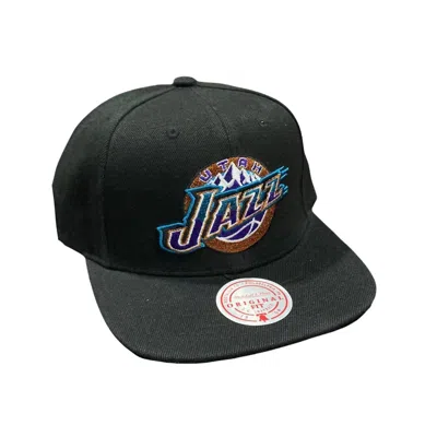 Mitchell & Ness Men's Nba Hwc Utah Jazz Core Basic Snapback In Black