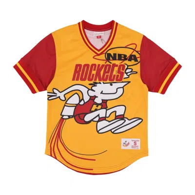 Mitchell & Ness Men's Nba Jumbotron 3.0 Mesh V-neck Jacket Houroc Multi/white