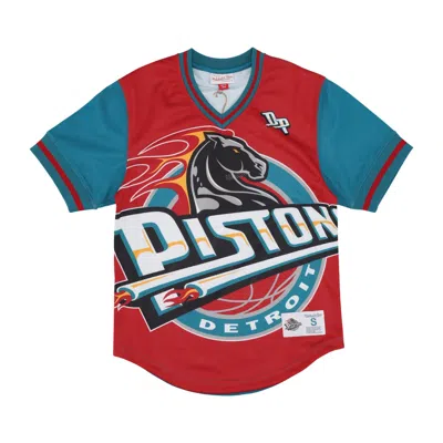 Mitchell & Ness Men's Nba Jumbotron 3.0 Mesh V-neck Jersey Detpis Multi/white