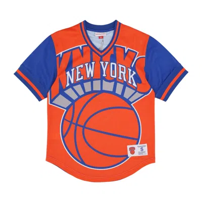 Mitchell & Ness Men's Nba Jumbotron 3.0 Mesh V-neck Neykni Jersey Multi/white In Orange