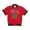 Mitchell & Ness Men's Nba Off Court Warm Up Jacket No 91 Dennis Rodman Chibul Original Team Colors In Original Team Colors