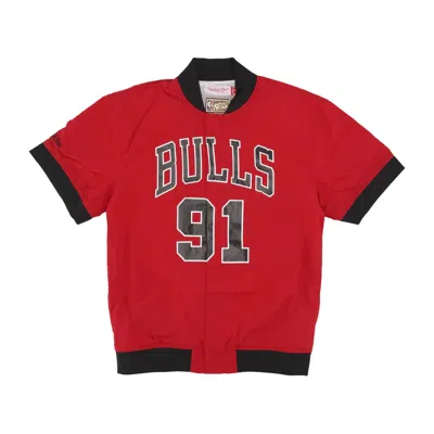 Mitchell & Ness Men's Nba Off Court Warm Up Jacket No 91 Dennis Rodman Chibul Original Team Colors
