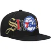 Mitchell & Ness Men's Nba Philadelphia 76ers Hype Type Snapback Hat In Black In Black