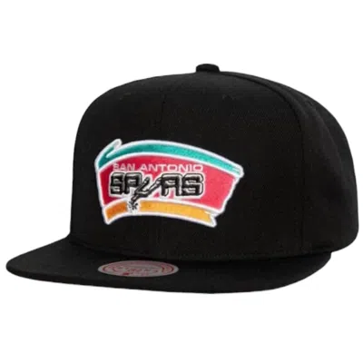 Mitchell & Ness Men's Nba San Antonio Spurs Top Spot Snapback Hat In Black