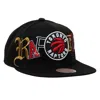 Mitchell & Ness Men's Nba Toronto Raptors Hype Type Snapback Hat In Black In Black