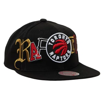 Mitchell & Ness Men's Nba Toronto Raptors Hype Type Snapback Hat In Black