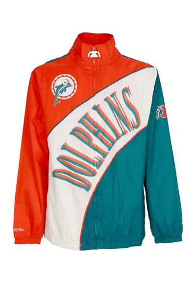 Mitchell & Ness Men's Nfl Arched Retro Lined Windbreaker Miadol Multi/white
