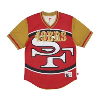 Mitchell & Ness Men's Nfl Jumbotron 3.0 Mesh V-neck Jacket Saf49e Multi/white
