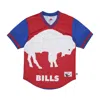 Mitchell & Ness Men's Nfl Jumbotron 3.0 Mesh V-neck Jersey Bufbil Multi/white In Red