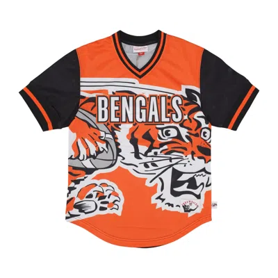 Mitchell & Ness Men's Nfl Jumbotron 3.0 Mesh V-neck Jersey Cinben Multi/white