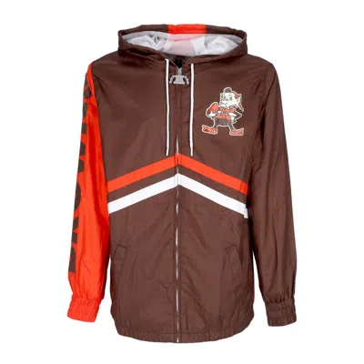 Mitchell & Ness Men's Nfl Undeniable Full Zip Windbreaker Clebro Windbreaker In Brown