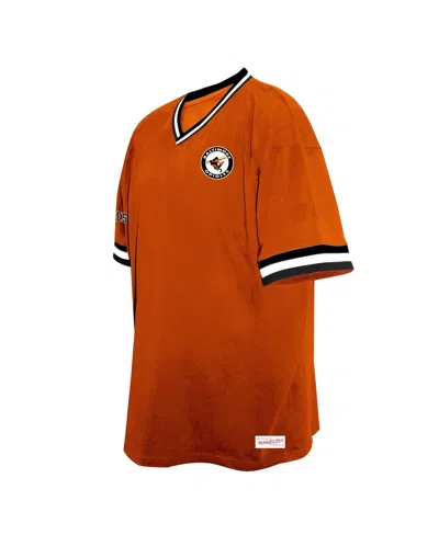 Mitchell & Ness Orange Baltimore Orioles Big & Tall V-neck T-shirt