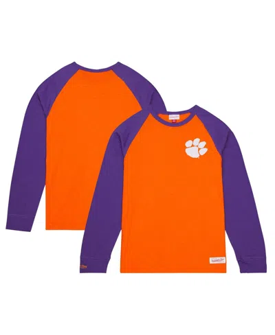 Mitchell & Ness Men's Orange Clemson Tigers Legendary Slub Raglan Long Sleeve T-shirt