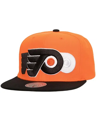 Mitchell & Ness Men's Orange Philadelphia Flyers Soul Triple Up Snapback Hat