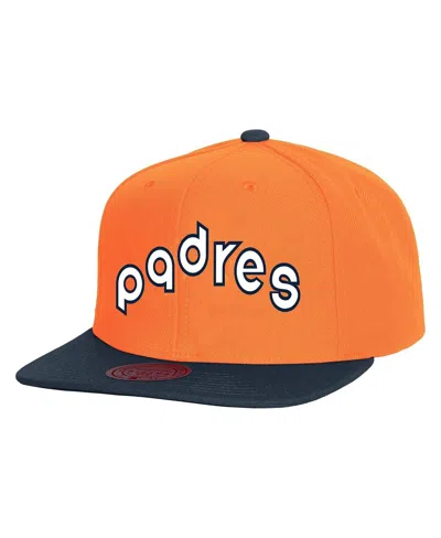 Mitchell & Ness Men's Orange San Diego Padres Cooperstown Collection Basic Flip Snapback Hat