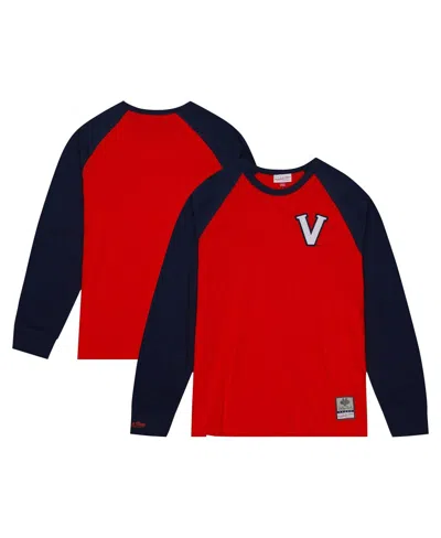 Mitchell & Ness Men's Orange Virginia Cavaliers Legendary Slub Raglan Long Sleeve T-shirt