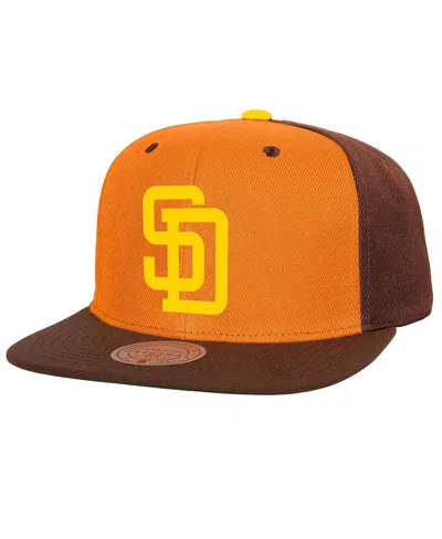 Mitchell & Ness Men's Orange/brown San Diego Padres Cooperstown Collection Basic Flip Snapback Hat In Multi