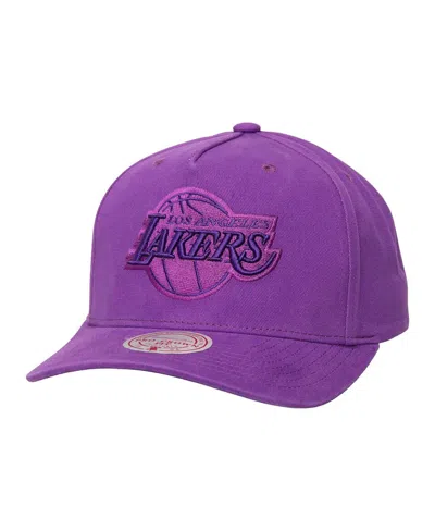 Mitchell & Ness Men's Purple Los Angeles Lakers Washed Out Tonal Logo Snapback Hat