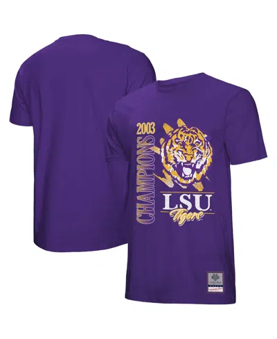 Mitchell & Ness Purple Lsu Tigers Retro Brush Mineral Wash T-shirt