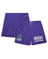 Mitchell & Ness Men's Purple Milwaukee Bucks Hardwood Classics Gameday Mesh Shorts