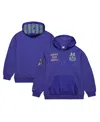 Mitchell & Ness Men's Purple Milwaukee Bucks Team Og 2.0 Vintage Logo Fleece Pullover Hoodie In Purple