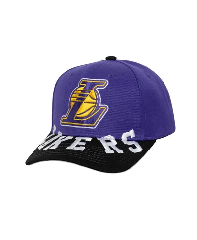 Mitchell & Ness Men's Purple/black Los Angeles Lakers Under Arch Two-tone Pro Crown Snapback Hat In Purple,black