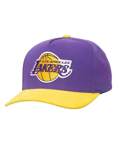 Mitchell & Ness Men's Purple/gold Los Angeles Lakers May Flowers Adjustable Hat