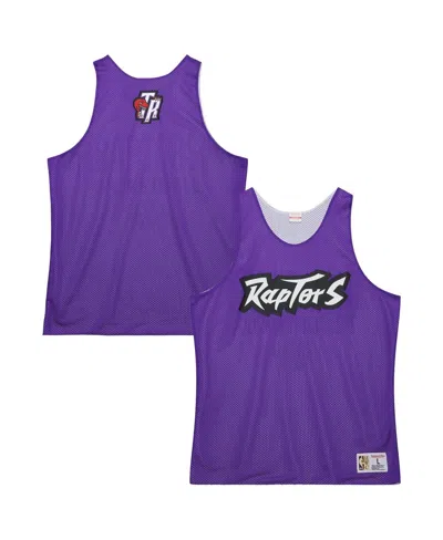 Mitchell & Ness Men's Purple/white Toronto Raptors Hardwood Classics Reversible Mesh Practice Jersey In Purple,white