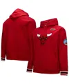 Mitchell & Ness Men's Red Chicago Bulls Hardwood Classics Chainstitch Vintage Heavyweight Pullover Hoodie In Red