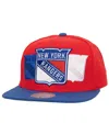 Mitchell & Ness Men's Red New York Rangers Soul Triple Up Snapback Hat In Red