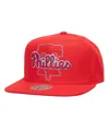 Mitchell & Ness Men's Red Philadelphia Phillies Double Up Snapback Hat In Red