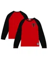 Mitchell & Ness Men's Red Texas Tech Red Raiders Legendary Slub Raglan Long Sleeve T-shirt In Red