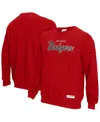 Mitchell & Ness Men's Red Wisconsin Badgers Elite Script Pullover Sweatshirt In Red