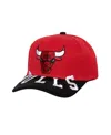 Mitchell & Ness Men's Red/black Chicago Bulls Under Arch Two-tone Pro Crown Snapback Hat In Red,black