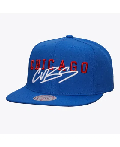 Mitchell & Ness Men's Royal Chicago Cubs Team Tagged Snapback Hat