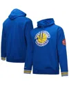 Mitchell & Ness Men's Royal Golden State Warriors Chainstitch Applique Vintage Heavyweight Pullover Hoodie In Royal