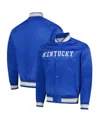 Mitchell & Ness Men's Royal Kentucky Wildcats Lightweight Satin Raglan Full-snap Jacket In Royal