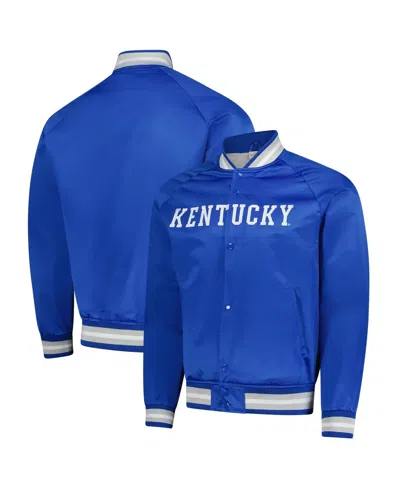 Mitchell & Ness Men's Royal Kentucky Wildcats Lightweight Satin Raglan Full-snap Jacket