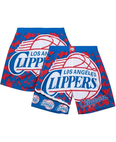 MITCHELL & NESS MEN'S ROYAL LA CLIPPERS JUMBOTRON 2.0 SUBLIMATED SHORTS