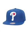 Mitchell & Ness Men's Royal Philadelphia Phillies Cooperstown Collection Basic Flip Snapback Hat