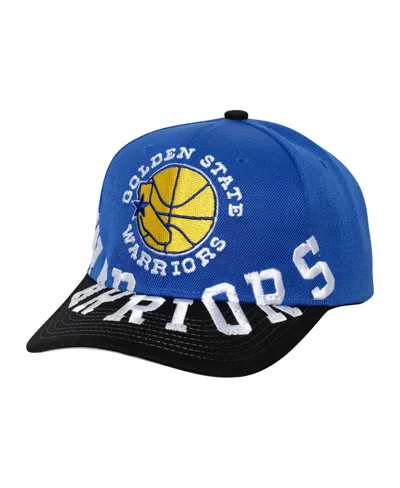 Mitchell & Ness Men's Royal/black Golden State Warriors Under Arch Two-tone Pro Crown Snapback Hat In Royal,black