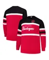 Mitchell & Ness Men's Scarlet Ohio State Buckeyes Big Tall Vintage Logo Head Coach Fleece Pullover Sweatshirt In Scarlet