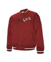 Mitchell & Ness Men's Scarlet San Francisco 49ers Aapi Apex Collection Heavyweight Satin Full-snap Jacket In Scarlet