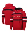 Mitchell & Ness Men's Scarlet San Francisco 49ers Vintage Logo Head Coach Fleece Pullover Hoodie In Scarlet
