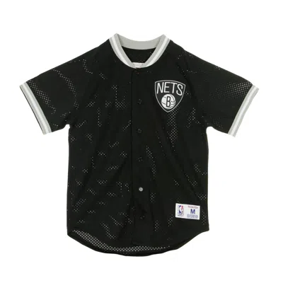 Mitchell & Ness Men's Seasoned Pro Mesh Button Front Bronet Jacket In Nero