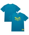 Mitchell & Ness Men's Teal Charlotte Hornets Hardwood Classics Neon Nights Premium T-shirt