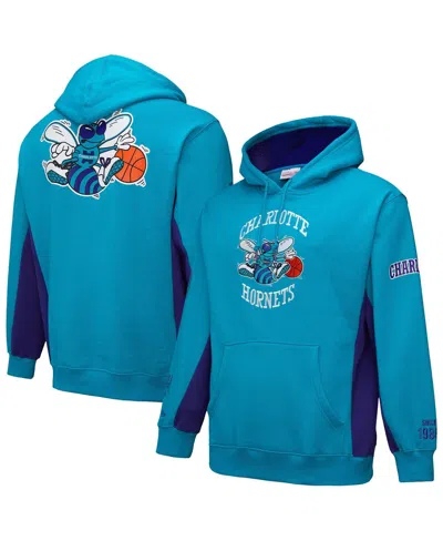 Mitchell & Ness Men's Teal Charlotte Hornets Hardwood Classics Team Origins Fleece Pullover Hoodie