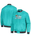 Mitchell & Ness Men's  Teal Big And Tall 1996 Nba All-star Game Hardwood Classics Satin Full-snap Jac In Teal