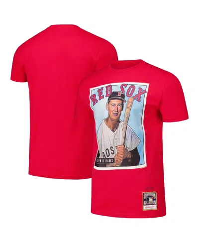Mitchell & Ness Men's Ted Williams Red Boston Red Sox Cooperstown Collection Collectors Connection T-shirt