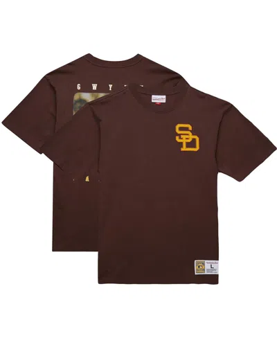 Mitchell & Ness Men's Tony Gwynn Brown San Diego Padres Legends Collection Vintage Logo T-shirt